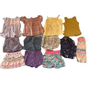 Girls 12-18M Outfits Shorts Shirts 12 PCs Lot